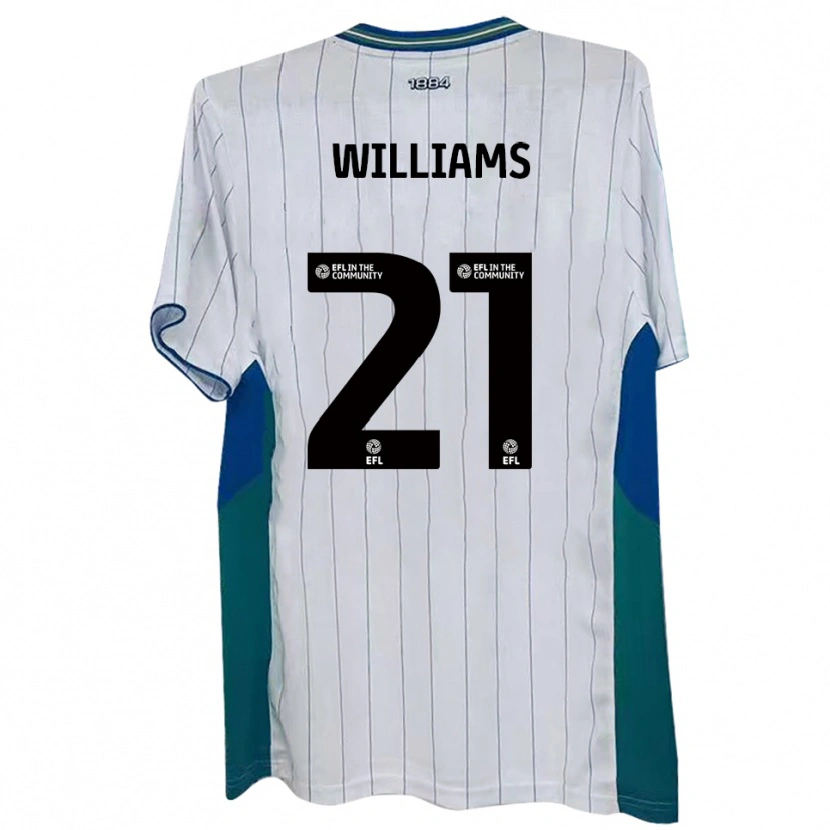 Danxen Børn Josh Williams #21 Hvid Grøn Blå Hjemmebane Spillertrøjer 2025/26 Trøje T-Shirt
