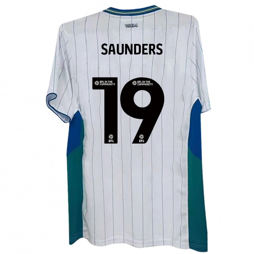 Danxen Børn Harvey Saunders #19 Hvid Grøn Blå Hjemmebane Spillertrøjer 2025/26 Trøje T-Shirt