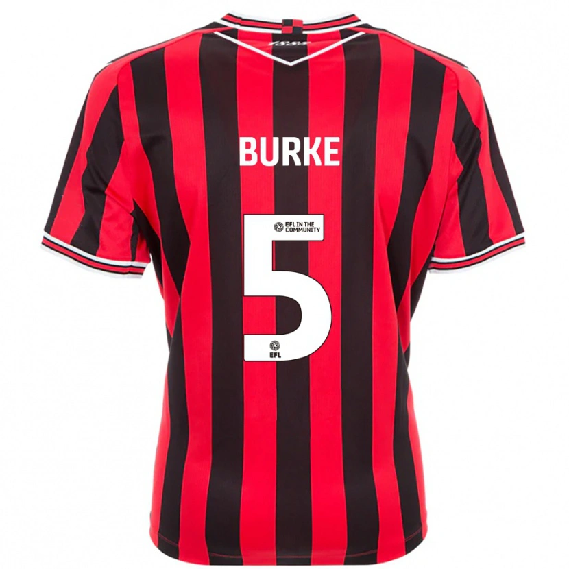 Danxen Børn Harrison Burke #5 Rød Sort Hjemmebane Spillertrøjer 2025/26 Trøje T-Shirt