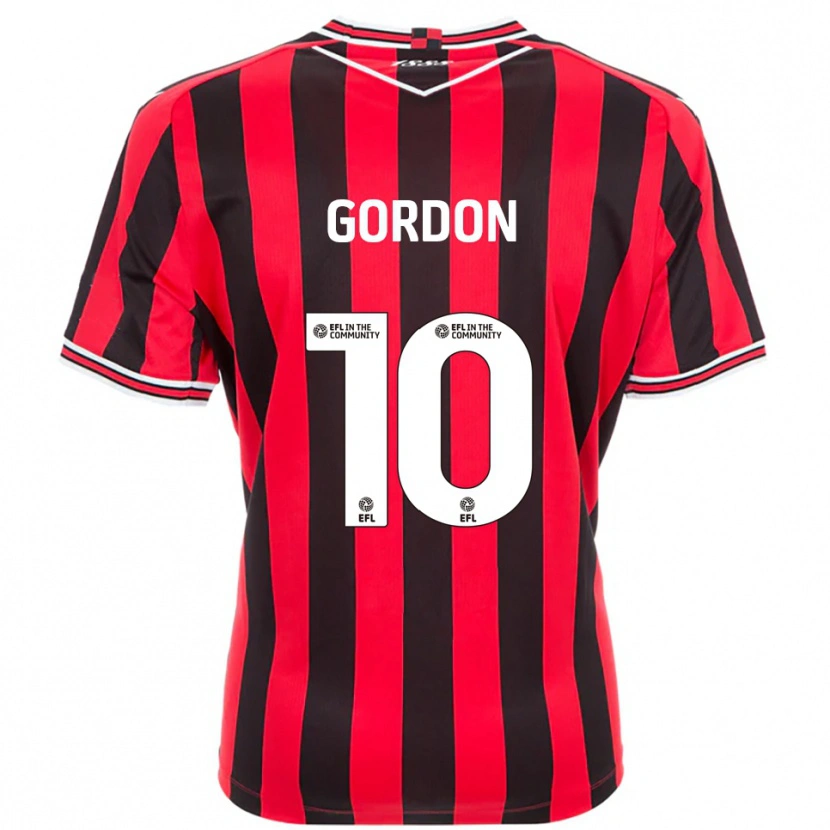 Danxen Børn Josh Gordon #10 Rød Sort Hjemmebane Spillertrøjer 2025/26 Trøje T-Shirt
