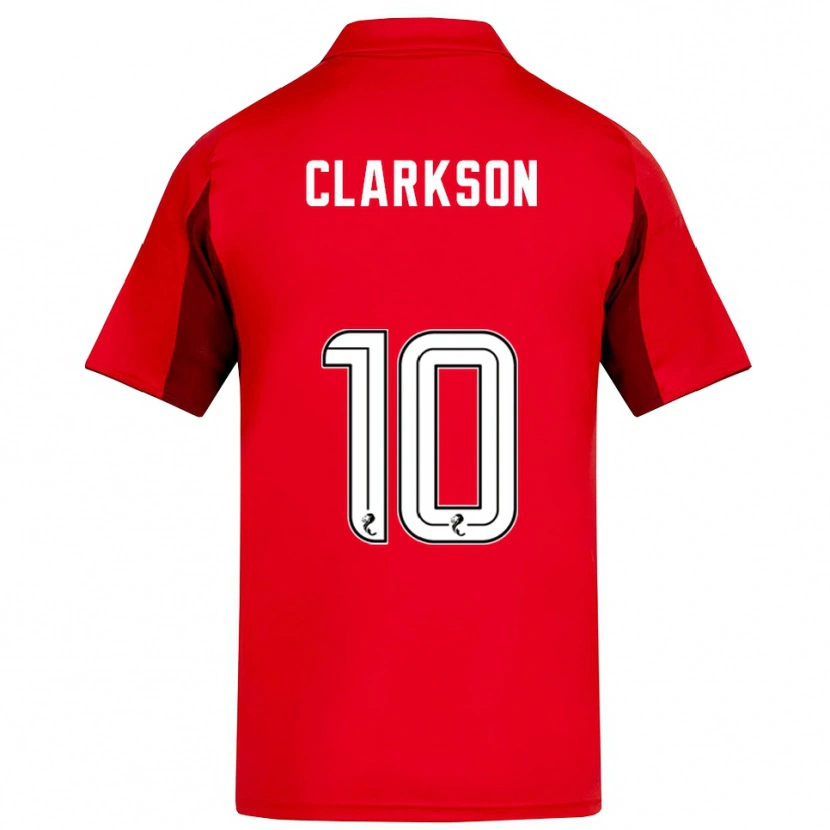 Danxen Børn Leighton Clarkson #10 Rød Burgunder Hjemmebane Spillertrøjer 2025/26 Trøje T-Shirt