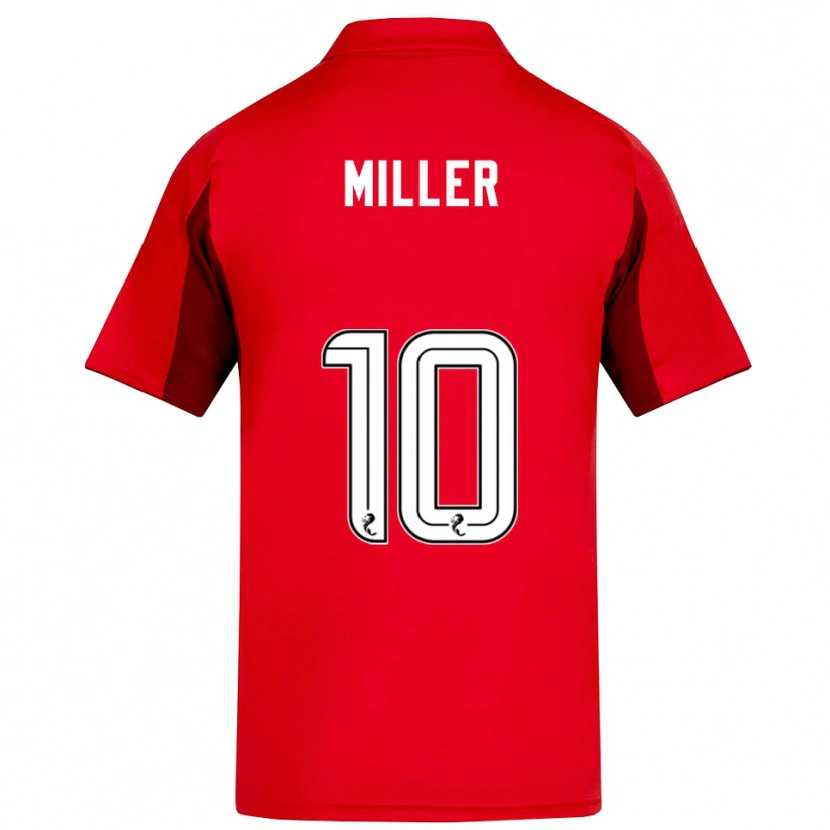 Danxen Børn Darcie Miller #10 Rød Burgunder Hjemmebane Spillertrøjer 2025/26 Trøje T-Shirt