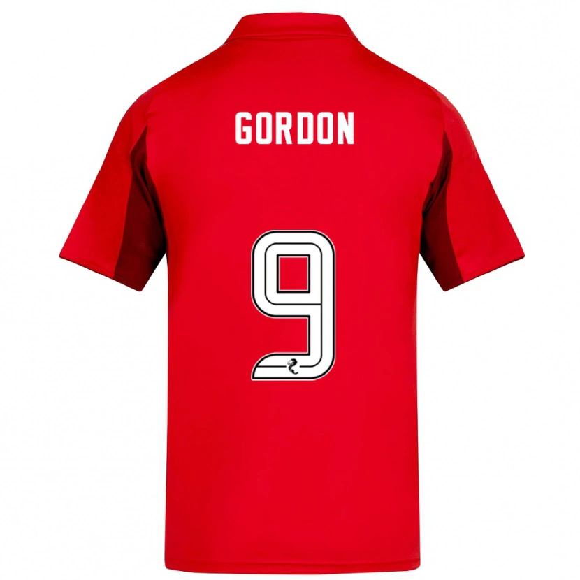 Danxen Børn Lauren Gordon #9 Rød Burgunder Hjemmebane Spillertrøjer 2025/26 Trøje T-Shirt