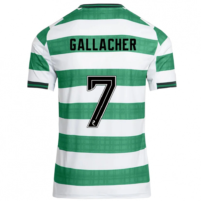 Danxen Børn Amy Gallacher #7 Grøn Hvid Hjemmebane Spillertrøjer 2025/26 Trøje T-Shirt