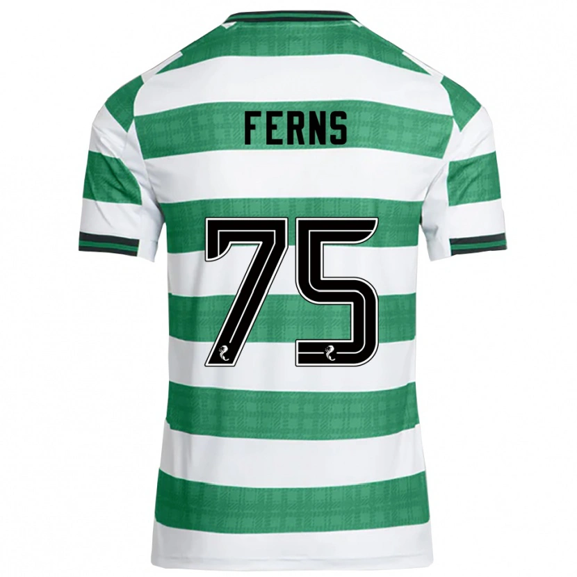 Danxen Børn Ronan Ferns #75 Grøn Hvid Hjemmebane Spillertrøjer 2025/26 Trøje T-Shirt