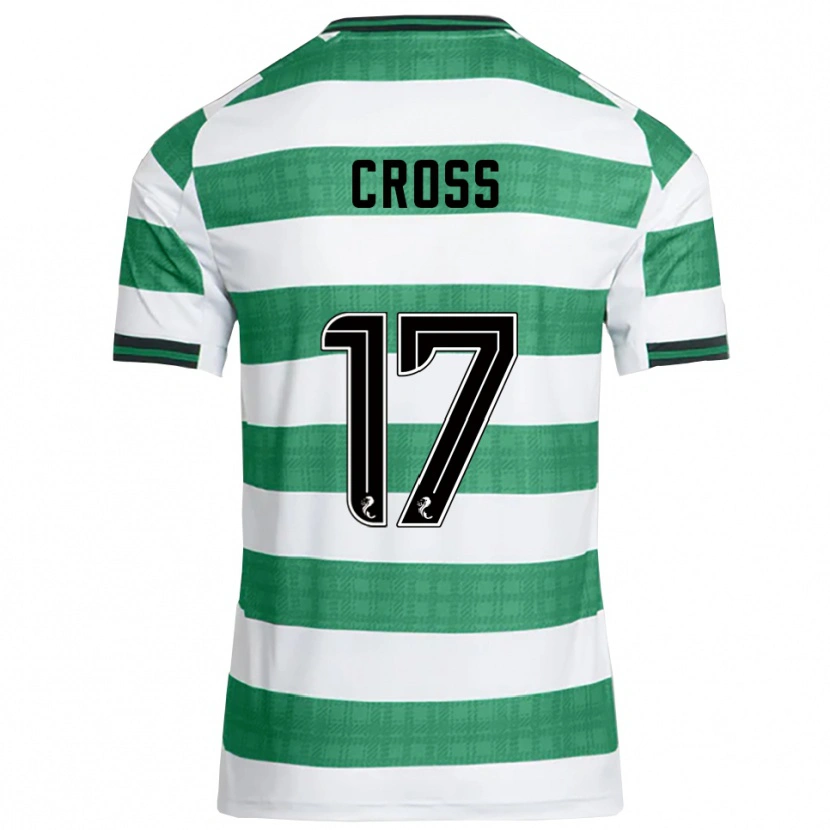 Danxen Børn Morgan Cross #17 Grøn Hvid Hjemmebane Spillertrøjer 2025/26 Trøje T-Shirt
