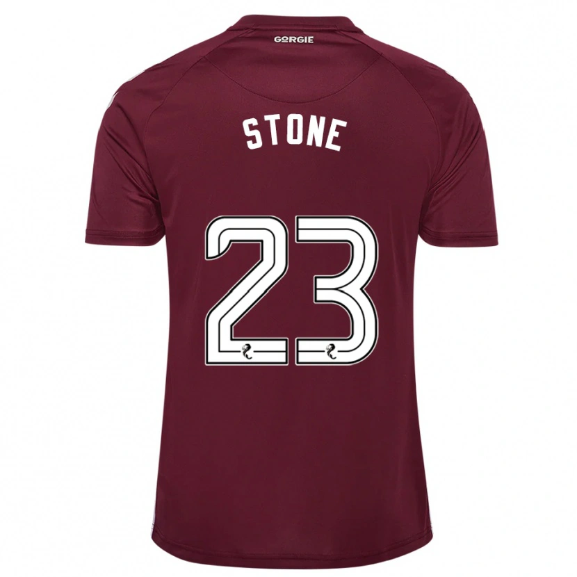 Danxen Børn Harry Stone #23 Burgunder Hvid Hjemmebane Spillertrøjer 2025/26 Trøje T-Shirt