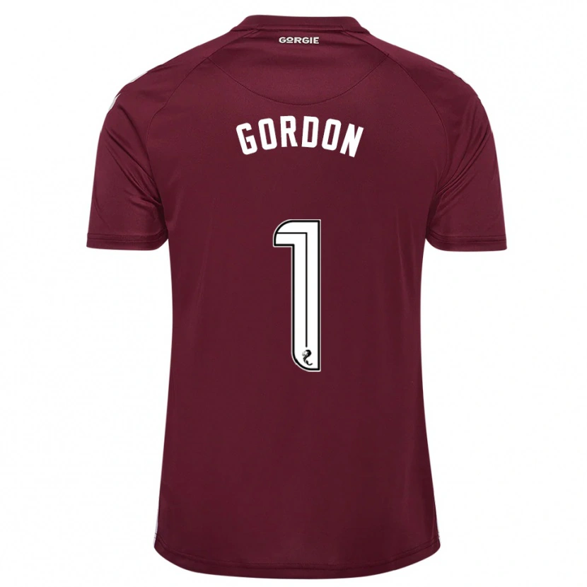 Danxen Børn Craig Gordon #1 Burgunder Hvid Hjemmebane Spillertrøjer 2025/26 Trøje T-Shirt