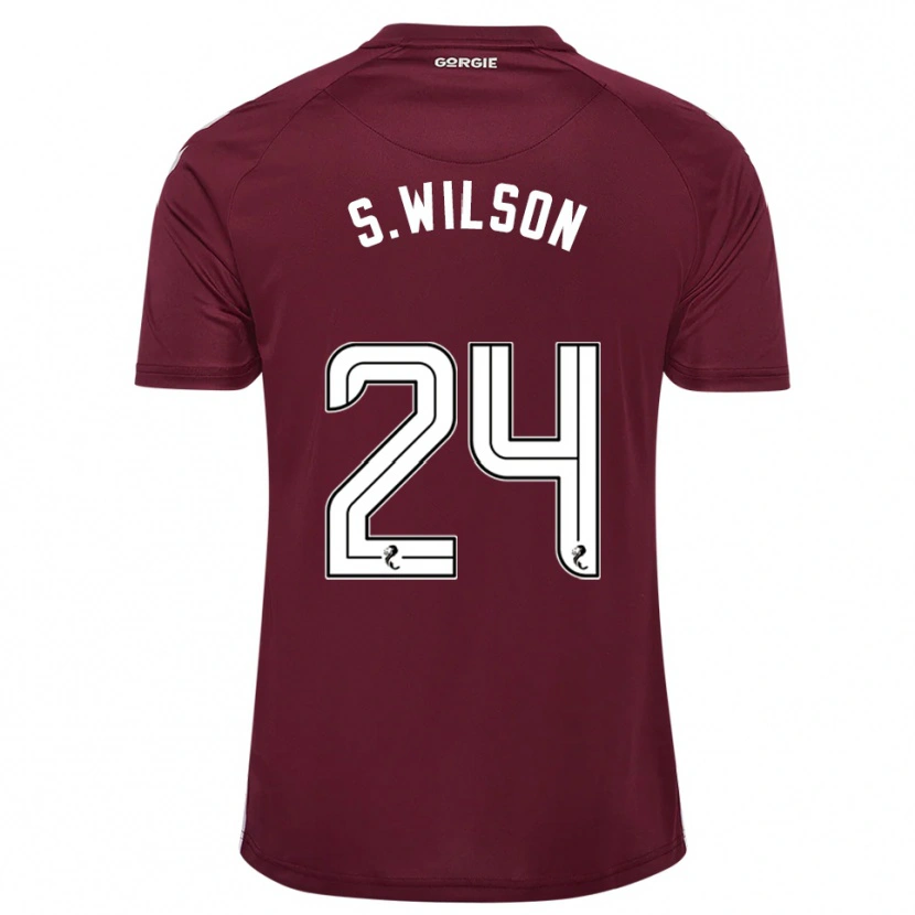 Danxen Børn Stanley Wilson #24 Burgunder Hvid Hjemmebane Spillertrøjer 2025/26 Trøje T-Shirt