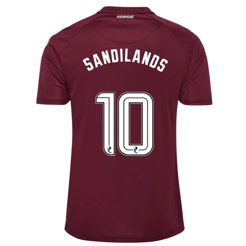 Danxen Børn Callum Sandilands #10 Burgunder Hvid Hjemmebane Spillertrøjer 2025/26 Trøje T-Shirt