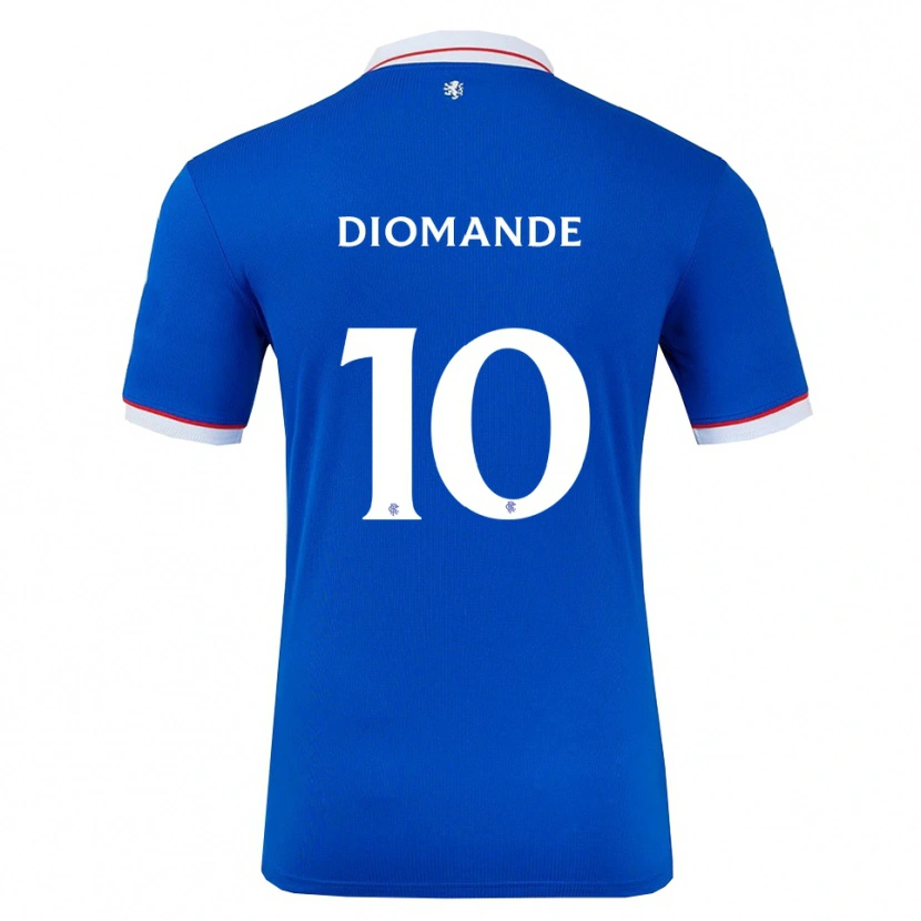 Danxen Børn Mohamed Diomandé #10 Blå Hvid Hjemmebane Spillertrøjer 2025/26 Trøje T-Shirt