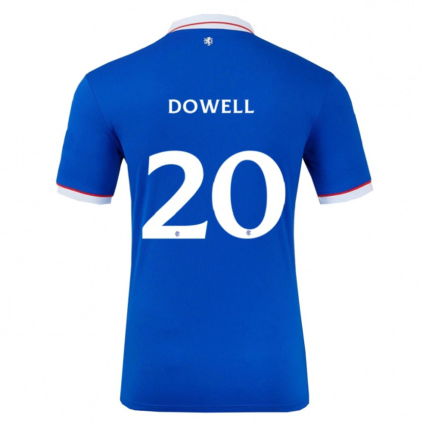 Danxen Børn Kieran Dowell #20 Blå Hvid Hjemmebane Spillertrøjer 2025/26 Trøje T-Shirt