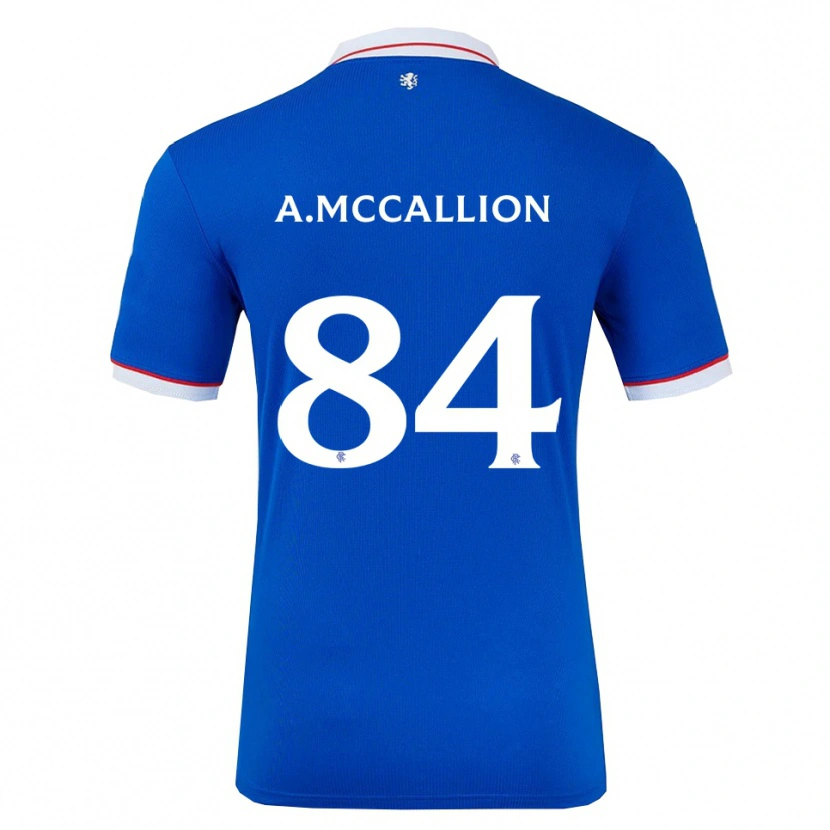 Danxen Børn Aiden Mccallion #84 Blå Hvid Hjemmebane Spillertrøjer 2025/26 Trøje T-Shirt