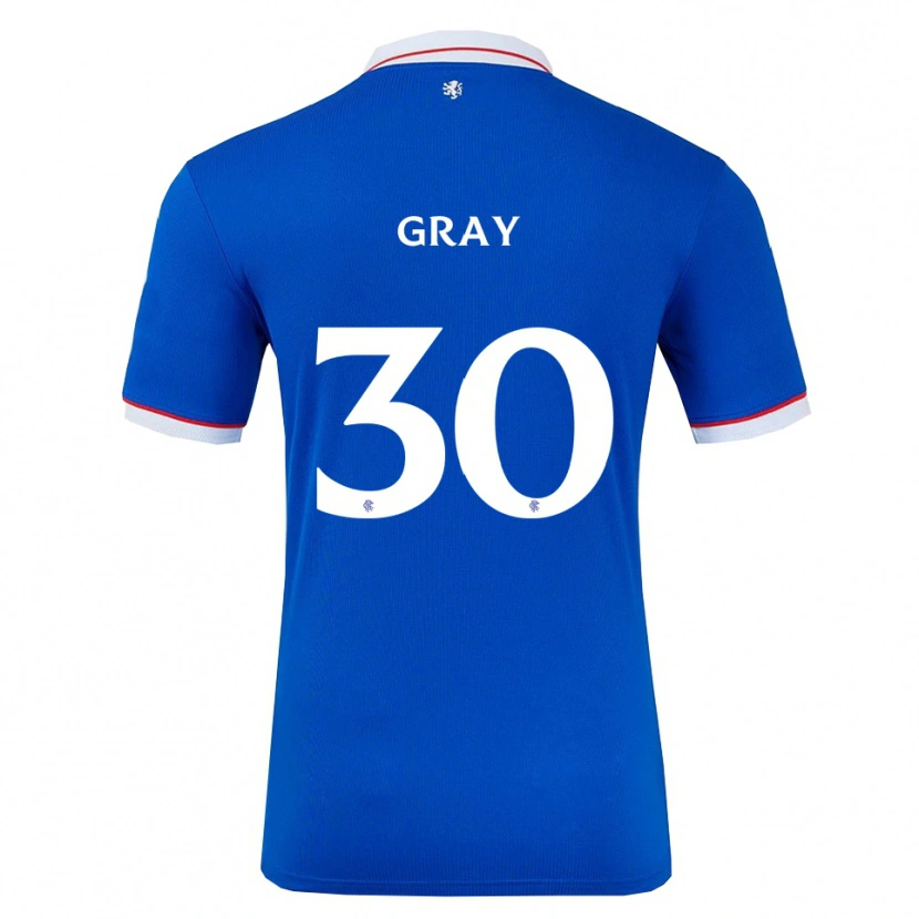 Danxen Børn Georgia Gray #30 Blå Hvid Hjemmebane Spillertrøjer 2025/26 Trøje T-Shirt