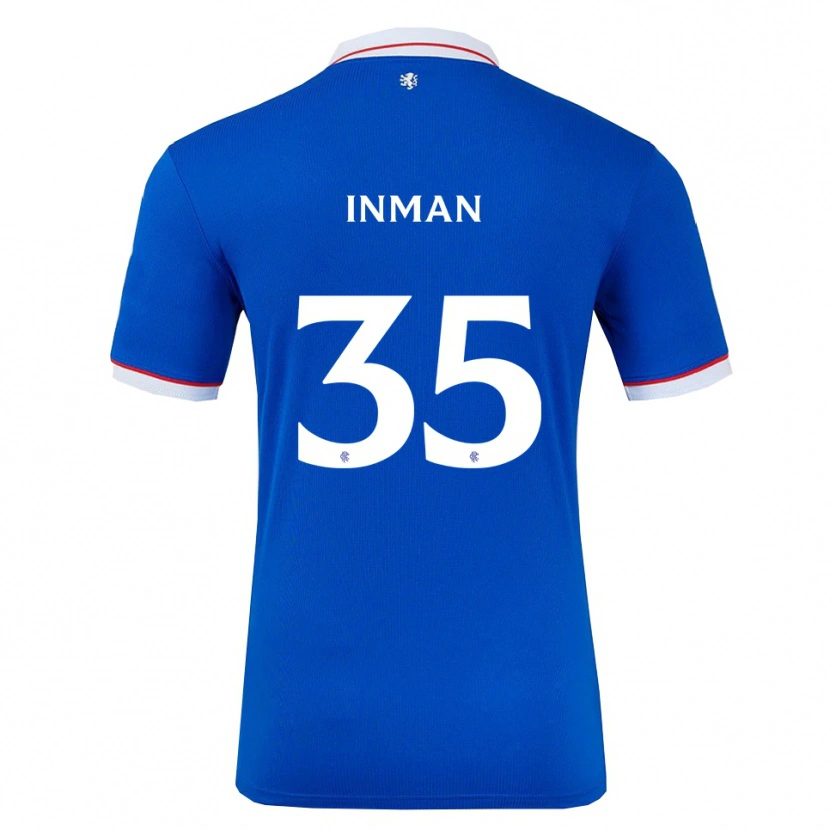 Danxen Børn Lucy Inman #35 Blå Hvid Hjemmebane Spillertrøjer 2025/26 Trøje T-Shirt
