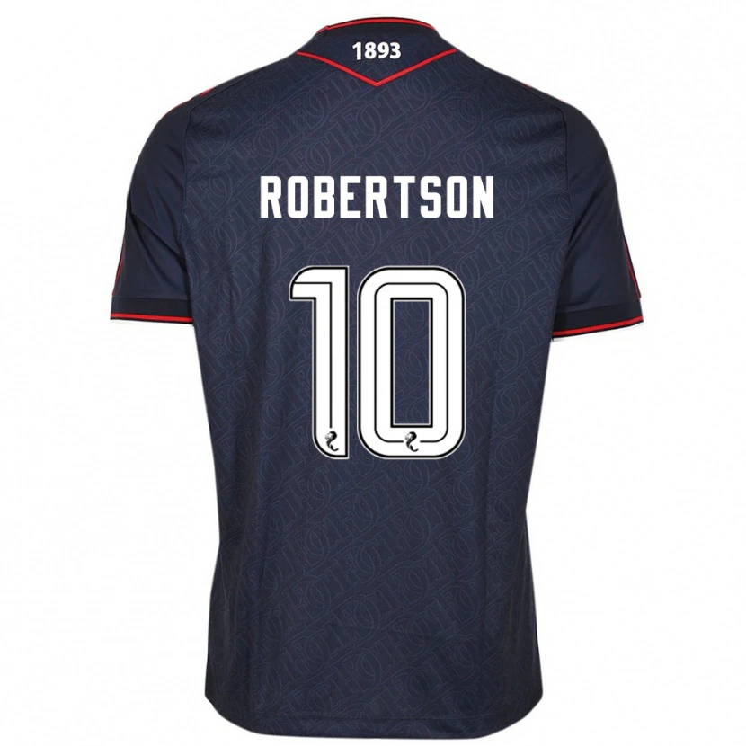 Danxen Børn Finlay Robertson #10 Marineblå Hvid Hjemmebane Spillertrøjer 2025/26 Trøje T-Shirt
