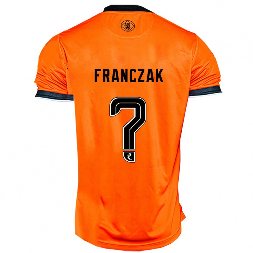 Danxen Børn Emil Franczak #0 Orange Sort Hjemmebane Spillertrøjer 2025/26 Trøje T-Shirt