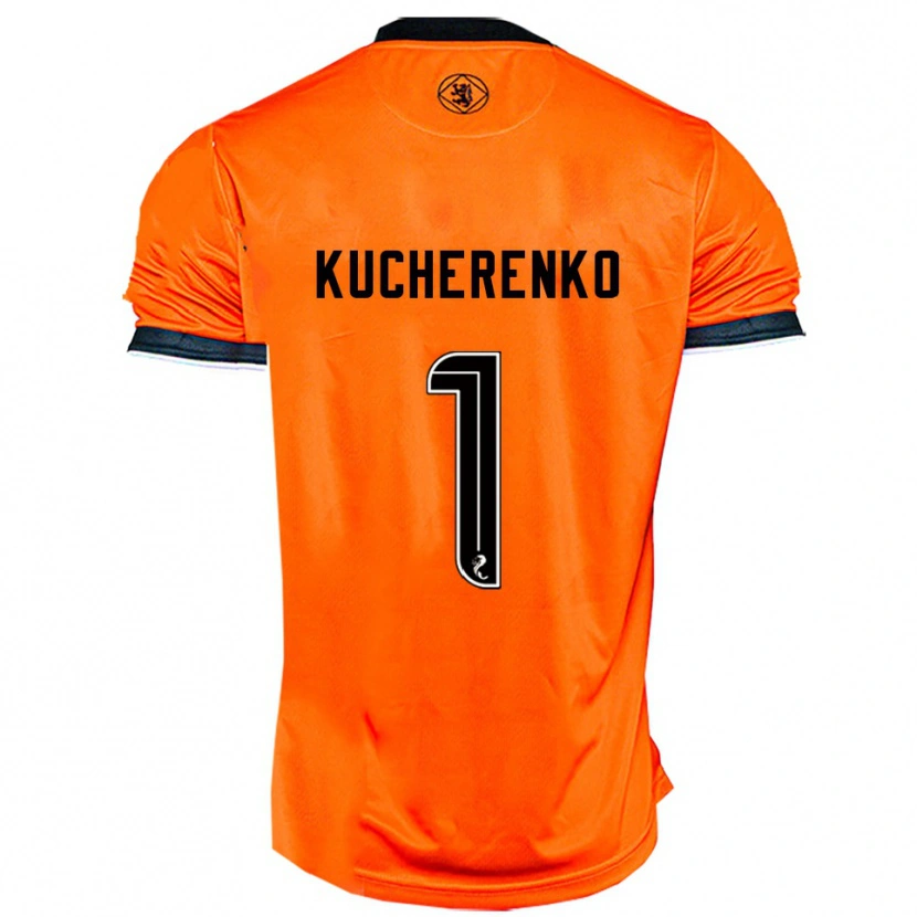 Danxen Børn Yevgeniy Kucherenko #1 Orange Sort Hjemmebane Spillertrøjer 2025/26 Trøje T-Shirt