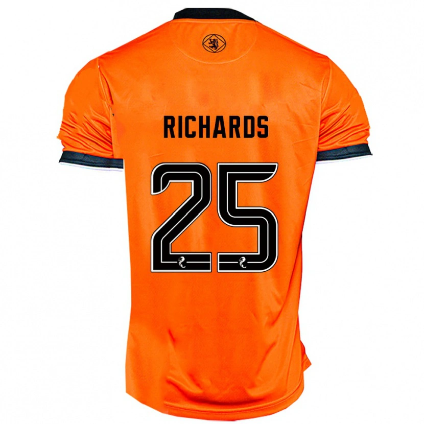 Danxen Børn Dave Richards #25 Orange Sort Hjemmebane Spillertrøjer 2025/26 Trøje T-Shirt