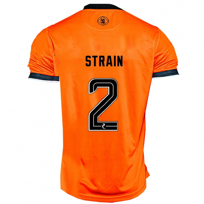 Danxen Børn Ryan Strain #2 Orange Sort Hjemmebane Spillertrøjer 2025/26 Trøje T-Shirt