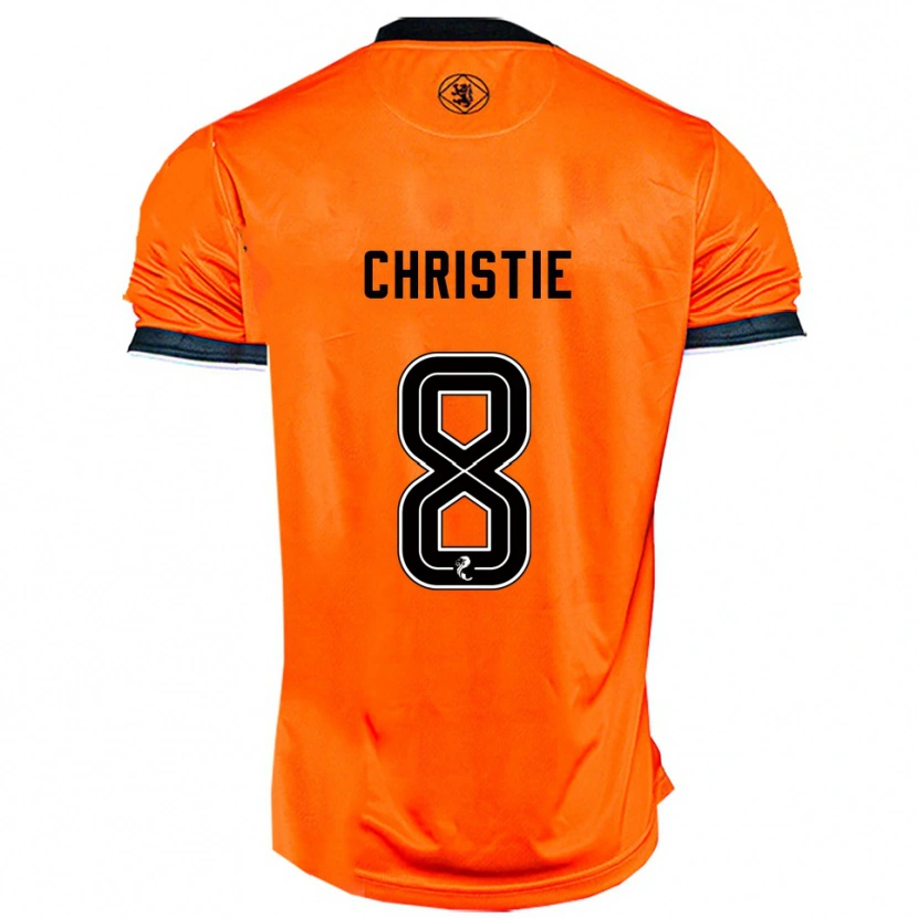 Danxen Børn Summer Christie #8 Orange Sort Hjemmebane Spillertrøjer 2025/26 Trøje T-Shirt