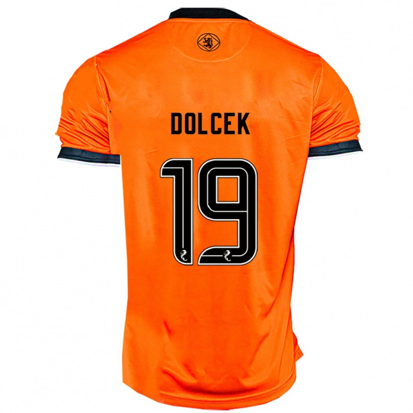 Danxen Børn Ivan Dolcek #19 Orange Sort Hjemmebane Spillertrøjer 2025/26 Trøje T-Shirt