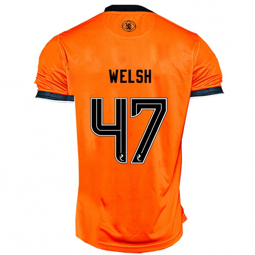 Danxen Børn Harry Welsh #47 Orange Sort Hjemmebane Spillertrøjer 2025/26 Trøje T-Shirt
