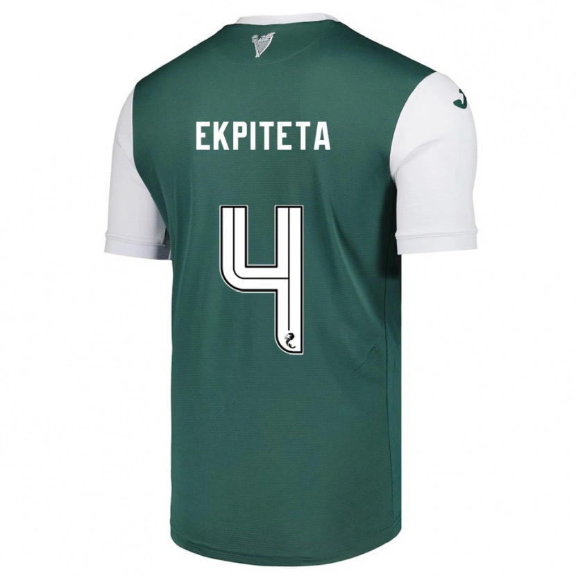 Danxen Børn Marvin Ekpiteta #4 Grøn Hvid Hjemmebane Spillertrøjer 2025/26 Trøje T-Shirt