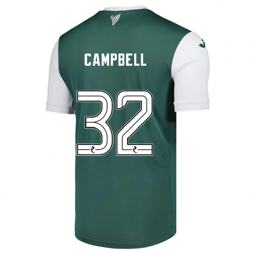 Danxen Børn Josh Campbell #32 Grøn Hvid Hjemmebane Spillertrøjer 2025/26 Trøje T-Shirt