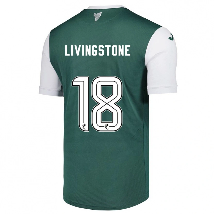 Danxen Børn Rosie Livingstone #18 Grøn Hvid Hjemmebane Spillertrøjer 2025/26 Trøje T-Shirt