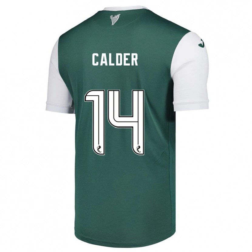 Danxen Børn Owen Calder #14 Grøn Hvid Hjemmebane Spillertrøjer 2025/26 Trøje T-Shirt