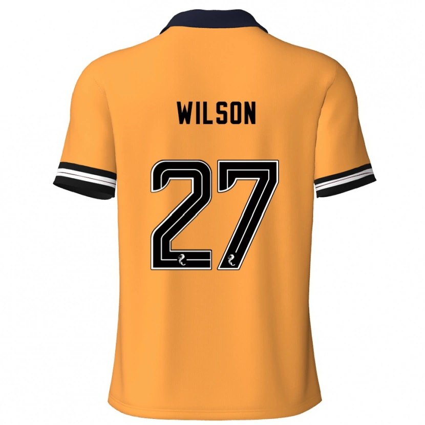 Danxen Børn Danny Wilson #27 Gul Sort Hjemmebane Spillertrøjer 2025/26 Trøje T-Shirt