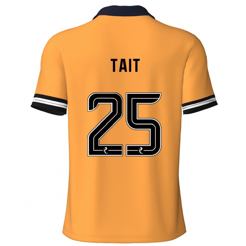 Danxen Børn Macaulay Tait #25 Gul Sort Hjemmebane Spillertrøjer 2025/26 Trøje T-Shirt