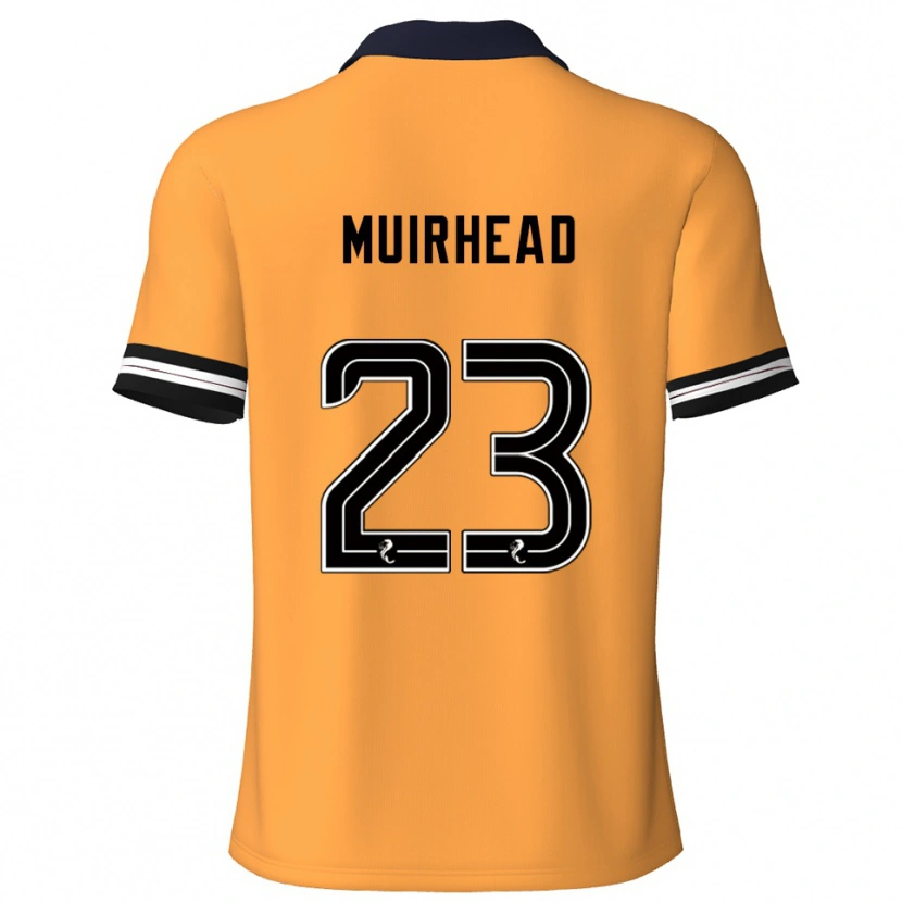 Danxen Børn Robbie Muirhead #23 Gul Sort Hjemmebane Spillertrøjer 2025/26 Trøje T-Shirt