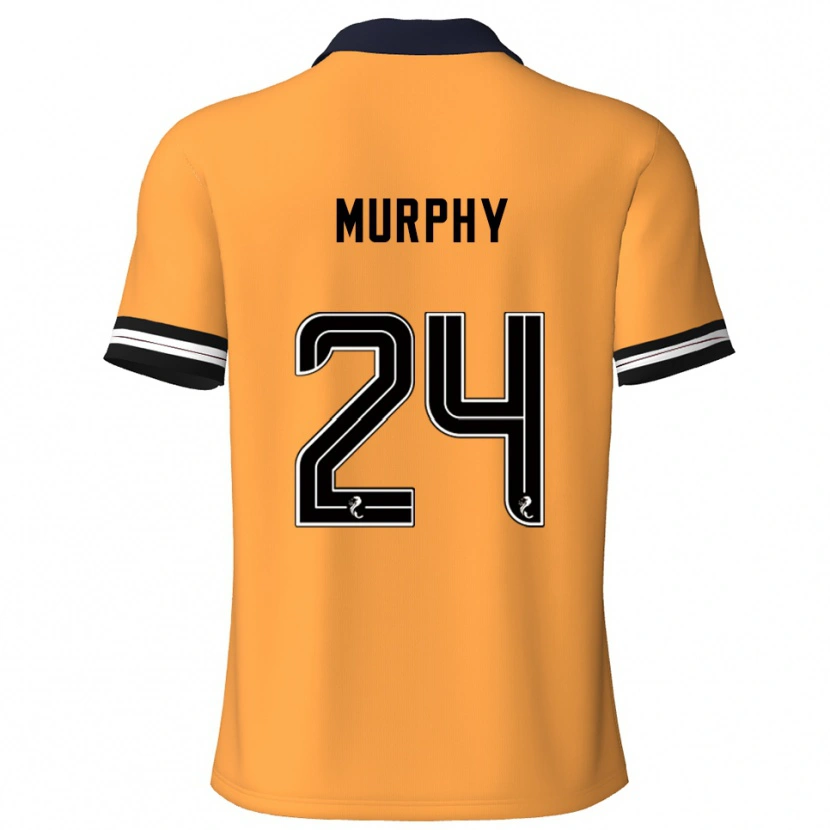 Danxen Børn Jessica Murphy #24 Gul Sort Hjemmebane Spillertrøjer 2025/26 Trøje T-Shirt