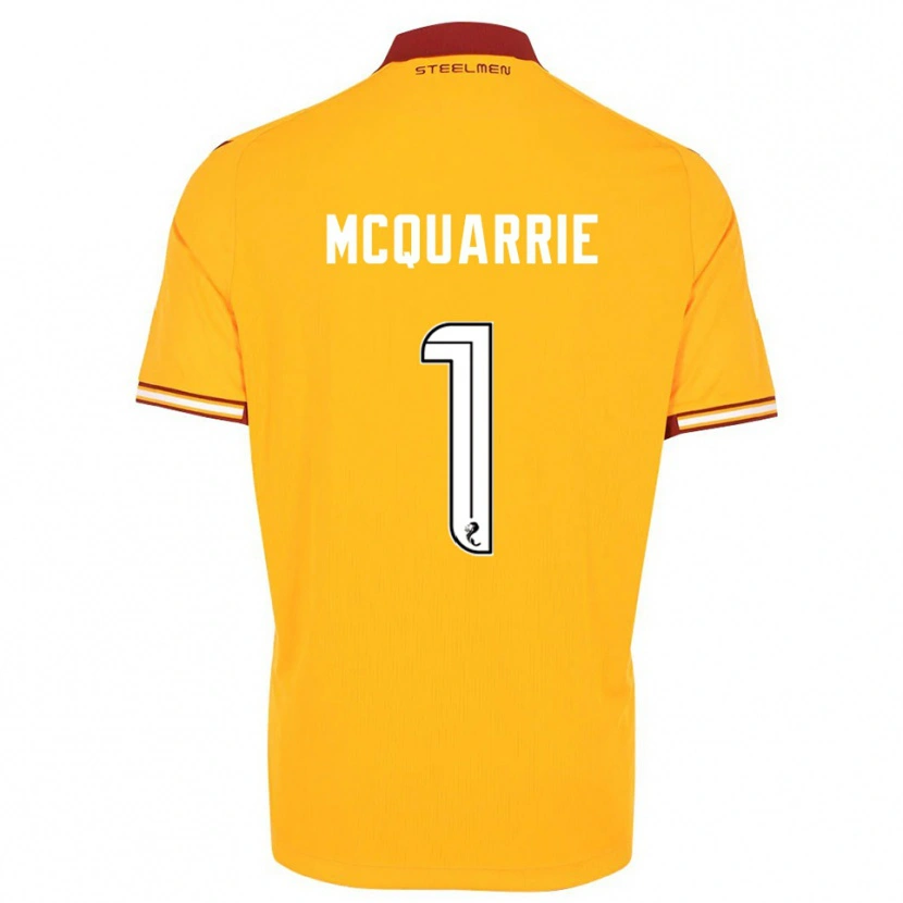 Danxen Børn Colbi Mcquarrie #1 Gul Burgunder Hjemmebane Spillertrøjer 2025/26 Trøje T-Shirt