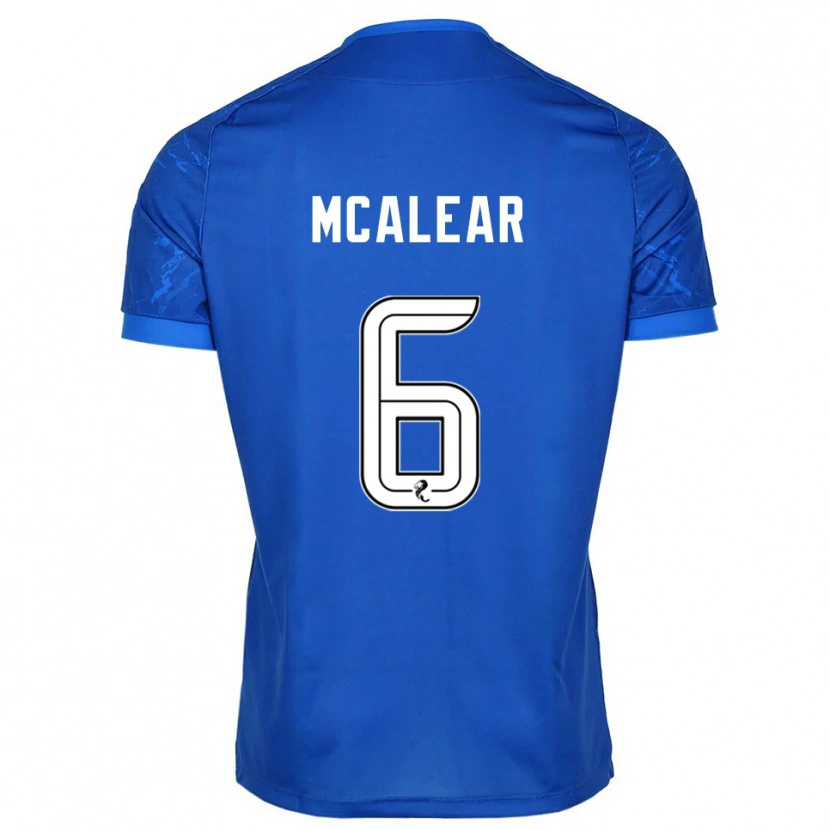 Danxen Børn Reece Mcalear #6 Blå Hvid Hjemmebane Spillertrøjer 2025/26 Trøje T-Shirt
