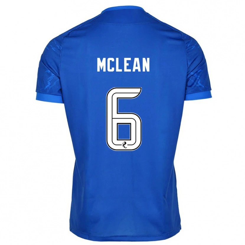 Danxen Børn Elvie Mclean #6 Blå Hvid Hjemmebane Spillertrøjer 2025/26 Trøje T-Shirt