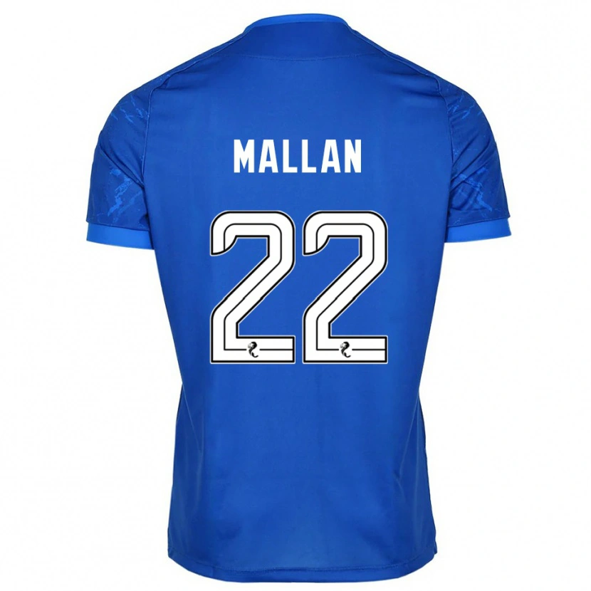 Danxen Børn Stevie Mallan #22 Blå Hvid Hjemmebane Spillertrøjer 2025/26 Trøje T-Shirt