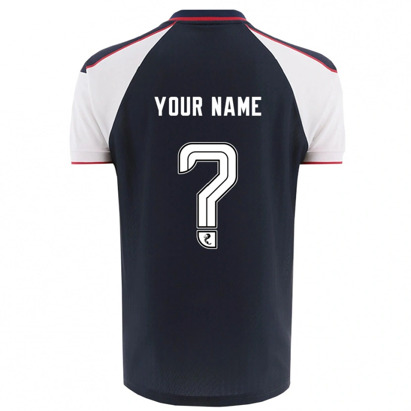 Danxen Børn Dit Navn #0 Marineblå Hvid Hjemmebane Spillertrøjer 2025/26 Trøje T-Shirt