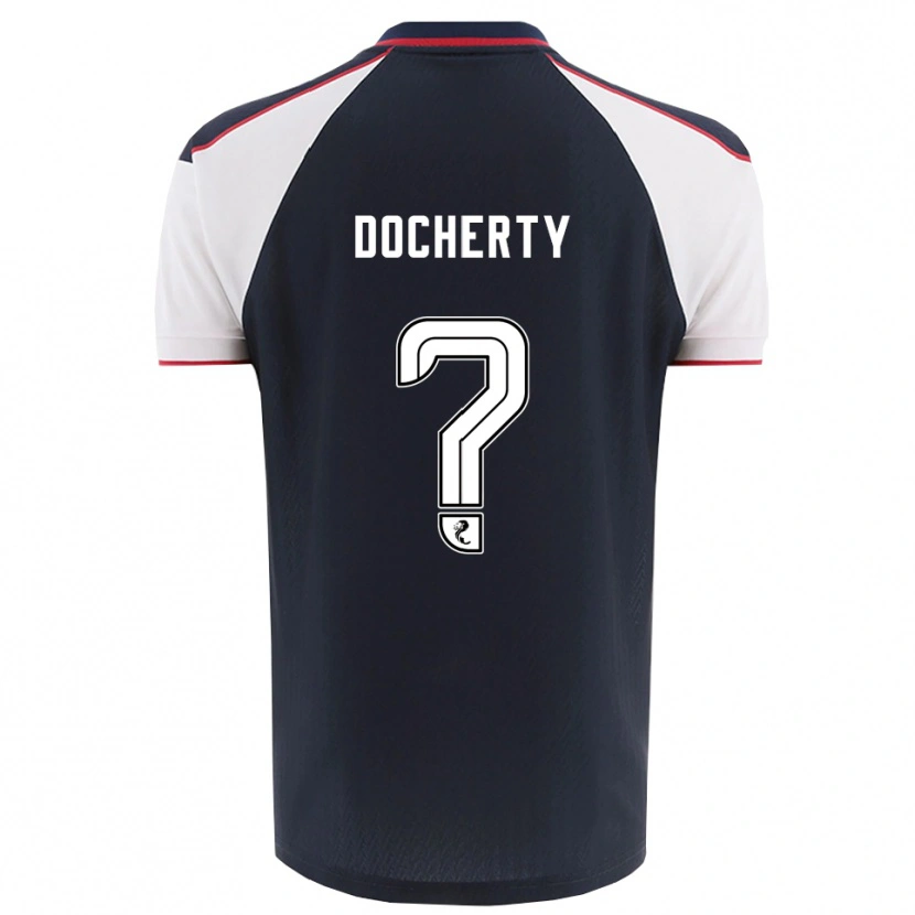 Danxen Børn Rachel Docherty #0 Marineblå Hvid Hjemmebane Spillertrøjer 2025/26 Trøje T-Shirt