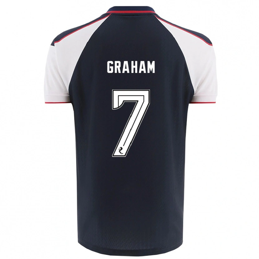 Danxen Børn Brian Graham #7 Marineblå Hvid Hjemmebane Spillertrøjer 2025/26 Trøje T-Shirt