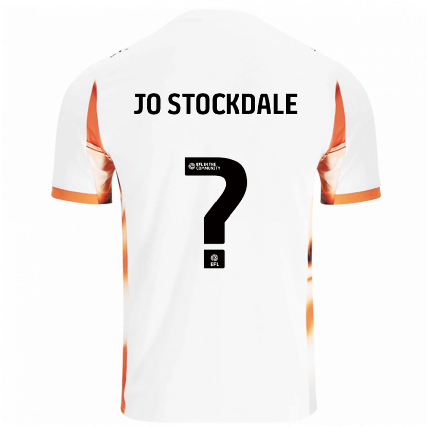 Danxen Børn Elly Jo Stockdale #0 Hvid Orange Sort Udebane Spillertrøjer 2025/26 Trøje T-Shirt