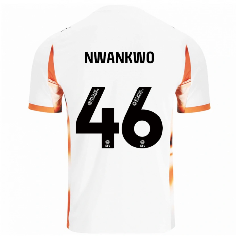Danxen Børn Oluchukwu Nwankwo #46 Hvid Orange Sort Udebane Spillertrøjer 2025/26 Trøje T-Shirt