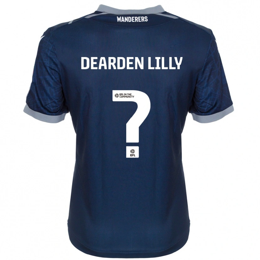 Danxen Børn Jessica Dearden-Lilly #0 Marineblå Grå Udebane Spillertrøjer 2025/26 Trøje T-Shirt