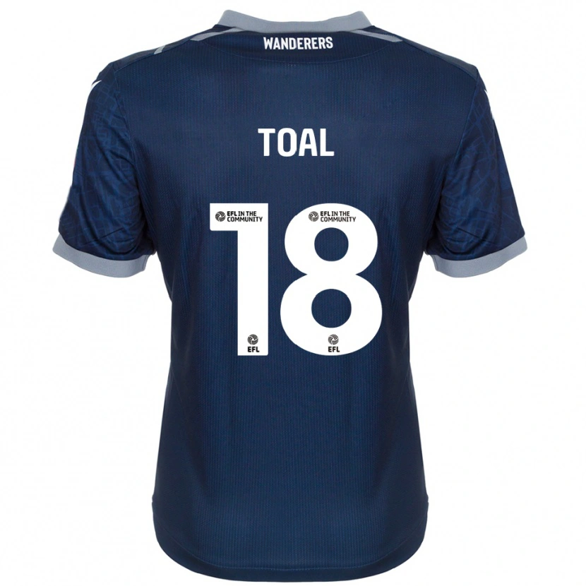 Danxen Børn Eoin Toal #18 Marineblå Grå Udebane Spillertrøjer 2025/26 Trøje T-Shirt