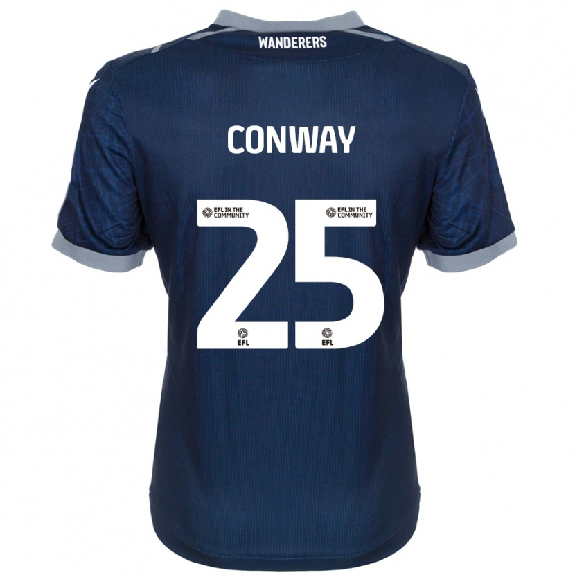 Danxen Børn Max Conway #25 Marineblå Grå Udebane Spillertrøjer 2025/26 Trøje T-Shirt