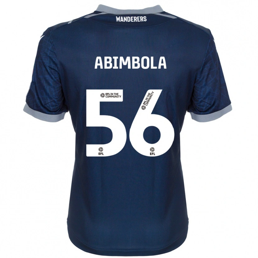 Danxen Børn David Abimbola #56 Marineblå Grå Udebane Spillertrøjer 2025/26 Trøje T-Shirt