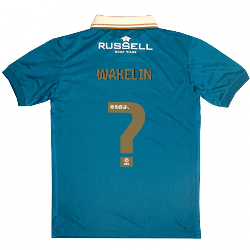 Danxen Børn Ronny Wakelin #0 Lyseblå Hvid Udebane Spillertrøjer 2025/26 Trøje T-Shirt
