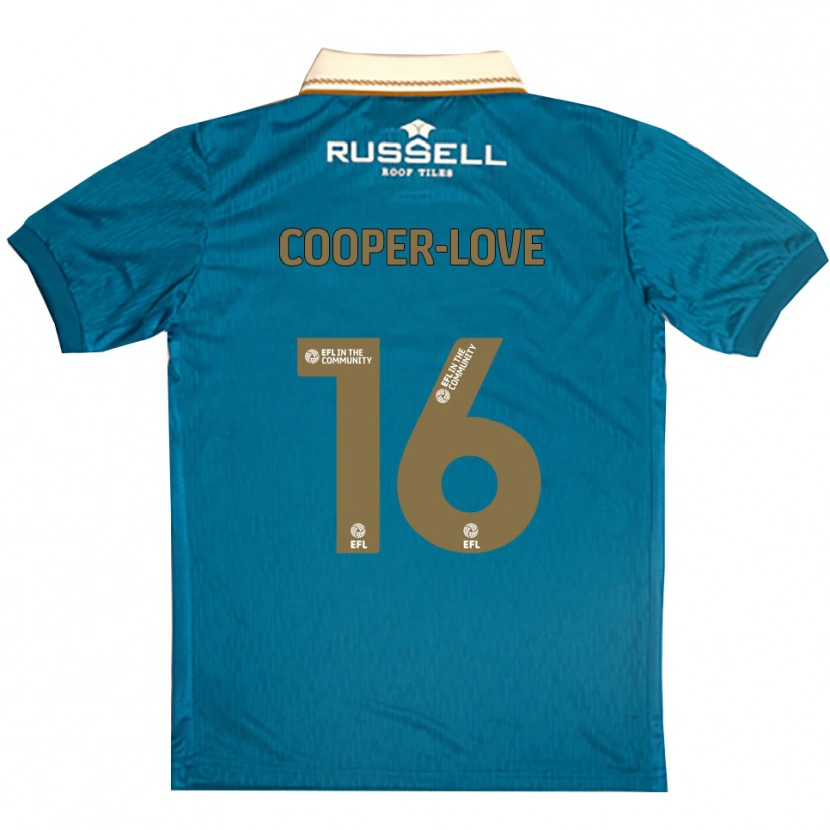 Danxen Børn Jack Cooper-Love #16 Lyseblå Hvid Udebane Spillertrøjer 2025/26 Trøje T-Shirt
